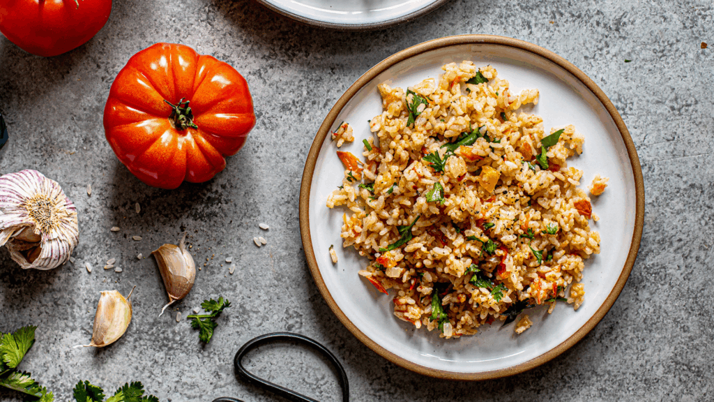 Dainty Rice | Rice Cooker Tomato Herb Rice