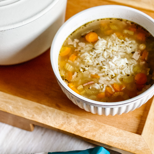 Dainty Rice and Pea Soup